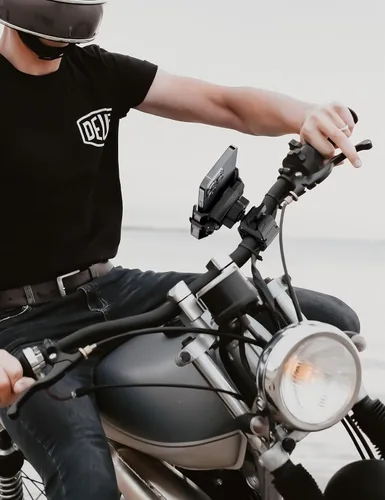 Vista 8 de Soporte de teléfono para bicicleta eléctrica, de montaña, scooter y motocross [compatible con cámara] [bloqueo 1S] Soporte universal de manillar