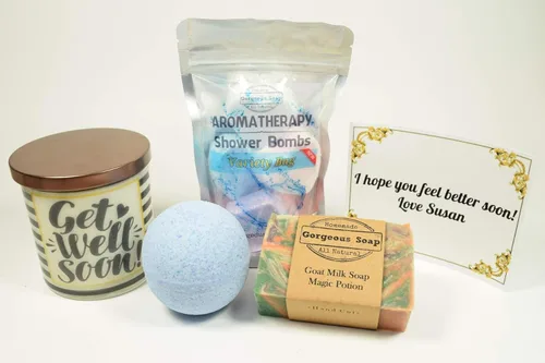Vista 3 de Custom Get Well Soon Gift Box, Gift Ideas, Get Well Soon Care Package, Get Well Gift Ideas, Get Well Soon Gift Basket, Get Well Soon Ideas Gift Box
