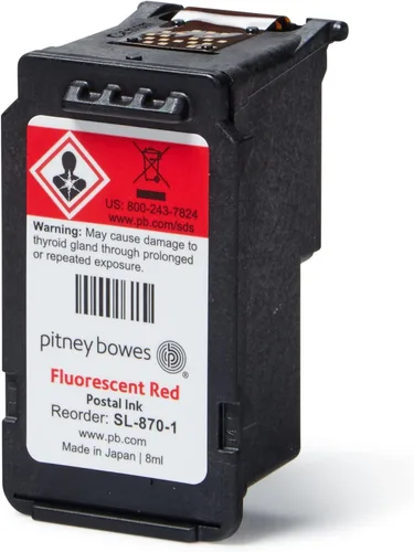 Vista 3 de Pitney Bowes SL-870-1 - Cartucho de tinta para SendPro Mailstation, tinta roja, 0.3 fl oz