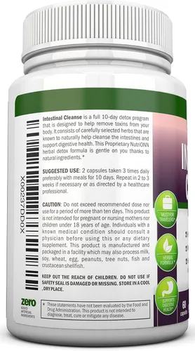 Vista 3 de Limpieza intestinal - Fórmula de desintoxicación de hierbas totalmente naturales - Programa completo de desintoxicación de 10 días - Ajenjo
