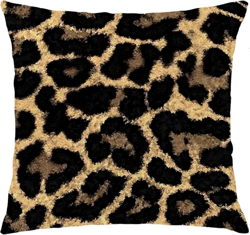 Vista 16 de Trendy Leopard Cheetah Print Pillow Covers 18x18 Set of 4