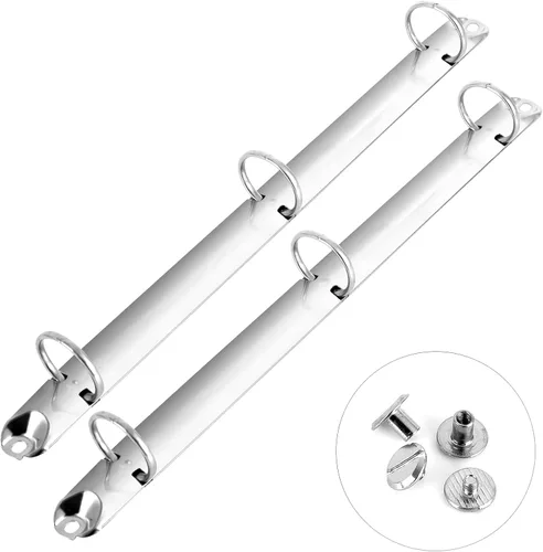 Kit de 2 piezas de repuesto de mecanismo de carpeta de anillos de tamaño carta, mecanismos de carpeta de metal de 3 anillas, peines de espinas