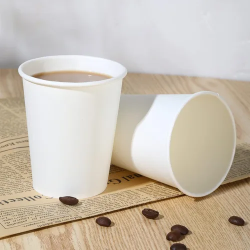 Vista 6 de Vasos de papel, paquete de 50 vasos desechables de 8 oz para bebidas calientes o frías, tazas de café de papel de 8 oz