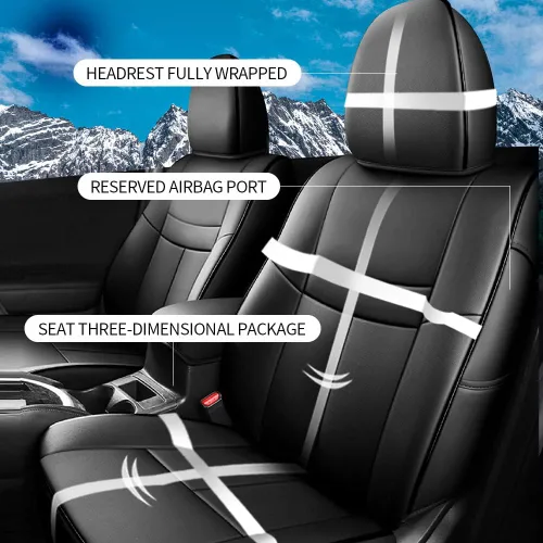 Vista 5 de Fundas de asiento personalizadas para Nissan Murano 2015 2016 2017 2018 2019 2020 2021 2022 2023 2024 juego completo de fundas de asiento de coche