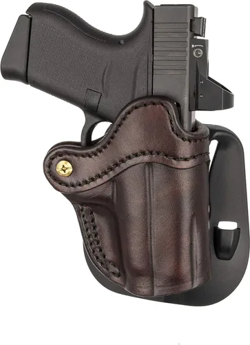 Vista 8 de 1791 GUNLEATHER Glock 43 - Funda de pala OWB CCW G43 - Funda de piel para pistola para cinturones - Glock 43, Ruger LC9 y Ruger SR22