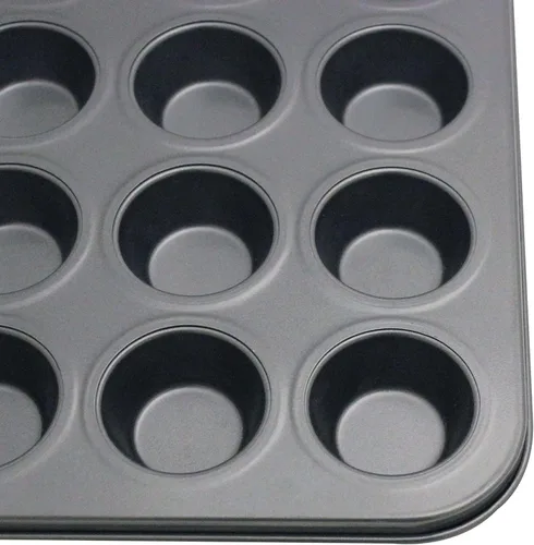 Vista 2 de TrueCraftware - Molde antiadherente de 1-1/2 oz para hornear muffins, 24 cavidades, molde para magdalenas, moldes antiadherentes para hornear, ideal