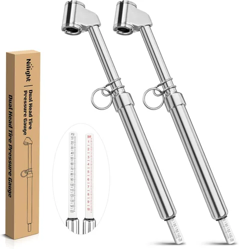 Vista 26 de Compresor de aire portátil Nilight para neumáticos de automóvil de 12V DC con manómetro digital 150PSI, Bomba de neumáticos automática con luz LED