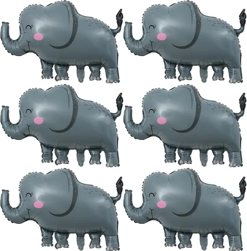 Vista 18 de Globos de abeja, 6 piezas de globos de aluminio con forma de helio para fiesta de animales de dibujos animados para selva safari temática telón