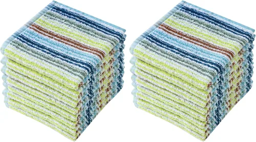 Vista 11 de Oeleky Paños de cocina para lavar platos, trapos de cocina ultra absorbentes, paños de limpieza de algodón, paquete de 8, 12 x 12 pulgadas