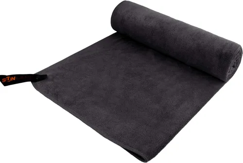 SUNLAND Toalla de baño de microfibra ultra suave para viajes, camping, súper absorbente, natación, deporte, yoga, sudor, con correas para adultos y