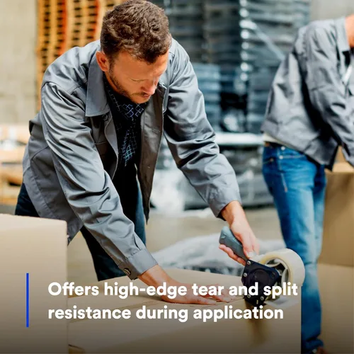 Vista 7 de Tartan (TM) Caja Sellado Tape 305 Clear, 48 mm x 50 m, 36 rollos por Caso Bulk