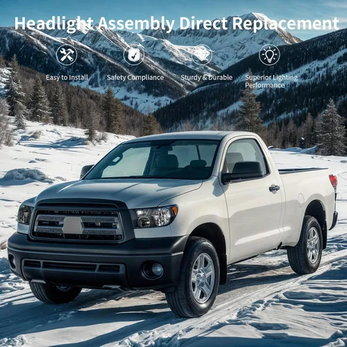 Vista 7 de AUTOSAVER88 Conjunto de faros delanteros compatible con Tundra 2007-2013 / 2008 2009 2010 2011 2012 2013 2014 2015 2016 2017 Reemplazo de faros