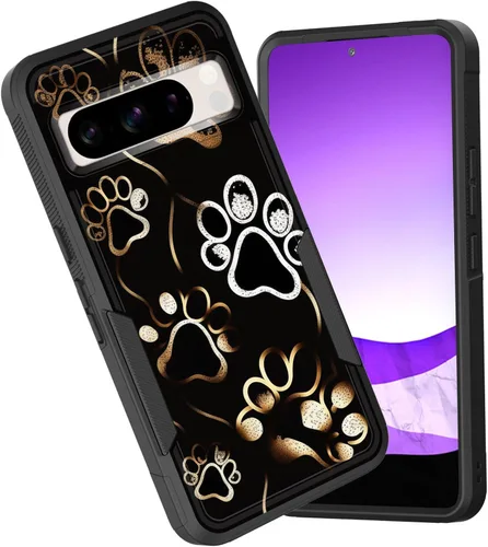 Vista 103 de Funda para Pixel 7a, funda protectora híbrida de doble capa resistente a prueba de golpes de policarbonato duro de silicona suave TPU para Google