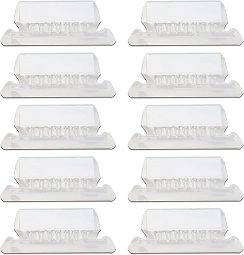 Vista 4 de Yuly 10 pestañas e insertos de plástico transparente para carpetas de archivos de 2 pulgadas, pestaña de índice de carpeta colgante