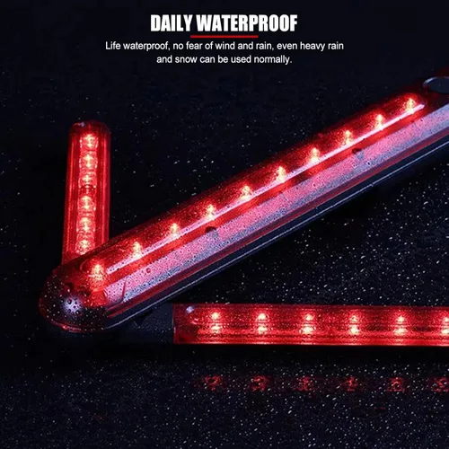 Vista 6 de EVTSCAN Luz LED de seguridad vial ajustable de 45 grados, con flecha de giro, luz roja magnética, lámpara LED de seguridad de señal de tráfico