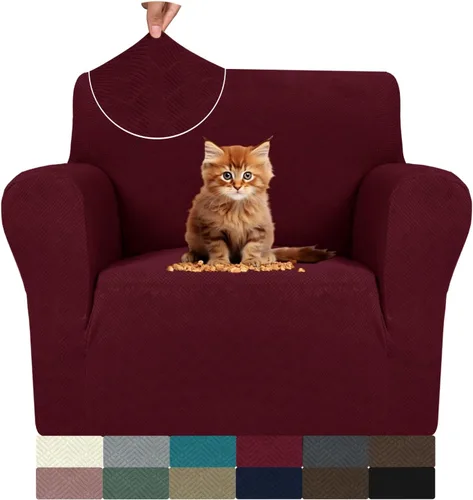 Vista 16 de MAXIJIN Funda súper elástica para sofá de 3 cojines, funda universal de 1 pieza para sofá de sala de estar, protector de muebles de elastano, apto