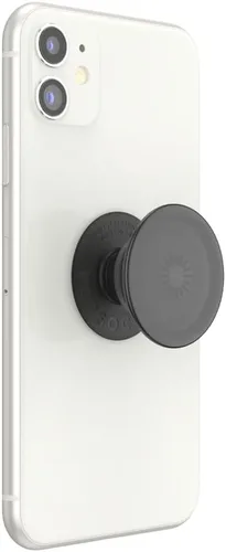 Vista 3 de Agarre para teléfono PopSockets con soporte expansible, agarre adhesivo - aluminio negro