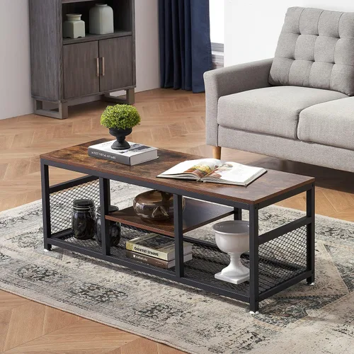 Vista 5 de VECELO Soporte de TV para televisores de 55 pulgadas, mesa de consola de medios para centro de entretenimiento con almacenamiento para sala de estar