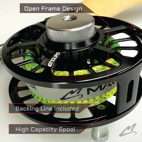 Vista 6 de M avrk - Kit combinado de carrete de caña de pescar con mosca, caña de destello + carrete de enduro 1/3 + kit combinado Commander Fly Line WF3 todo