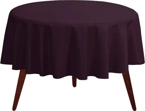 Vista 9 de Gee Di Moda Mantel redondo verde manzana de 70 pulgadas para mesas redondas de 24 a 48 pulgadas, tela lavable resistente, para mesa de bufé, fiesta