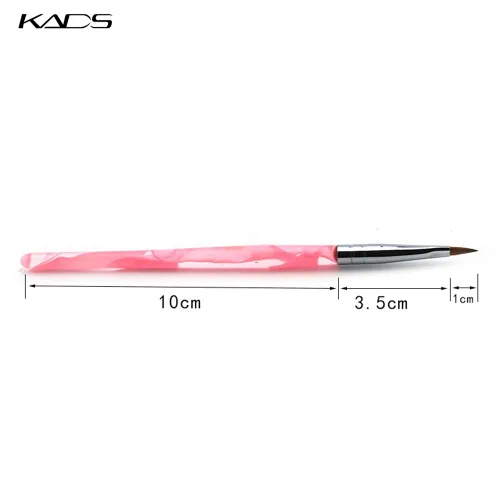 Vista 4 de KADS Kolinsky - Brocha de uñas acrílicas, diseño profesional de uñas, pincel para esmalte (2#)