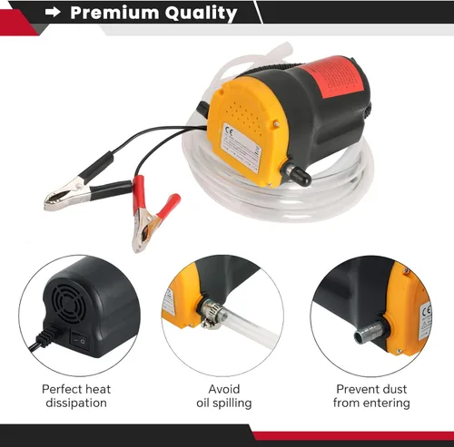 Vista 5 de ATPEAM Bomba de Cambio de Aceite Extractor 12V 60W, Extractor de Aceite/Diésel, Bomba de Cambio de Aceite de Succión de Líquido