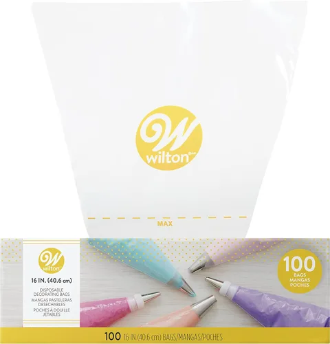 Vista 3 de Wilton Bolsas decorativas desechables de 16 pulgadas de fácil agarre, 100
