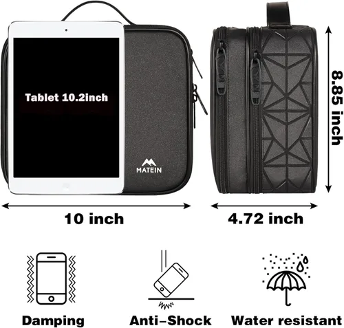 Vista 6 de MATEIN Bolsa Organizadora de Cables, Almacenamiento Electrónico de Viaje Impermeable, Estuche de Transporte de Bolsas Tecnológicas Portátil a Prueba