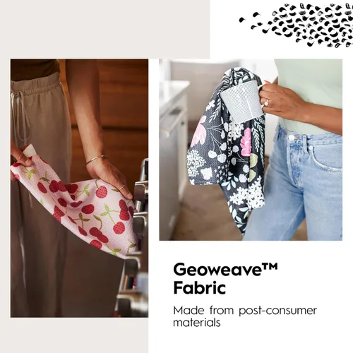 Vista 4 de GEOMETRY Toallas de cocina de microfibra de secado rápido para cocina, rosas para ti, 18 x 30 pulgadas (paquete de 2)