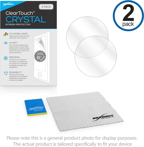 Vista 6 de BoxWave Protector de pantalla compatible con Huawei Watch Buds – ClearTouch Crystal (paquete de 2), película HD – Escudo de arañazos