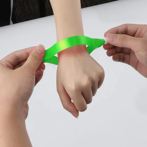 Vista 3 de 50 pulseras de tela para eventos, pulseras de entrada desechables para fiestas, sin logotipo, pulseras de admisión para eventos, pulseras adecuadas