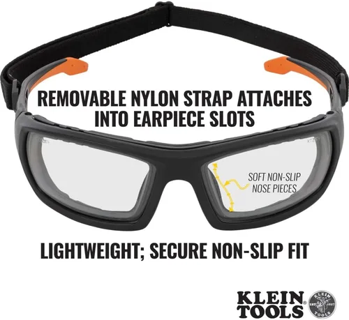 Vista 2 de Klein Tools 60538 Gafas de Seguridad con Junta, Equipo de Protección Individual Protector de Ojos Profesional, Marco Completo, Resistente a