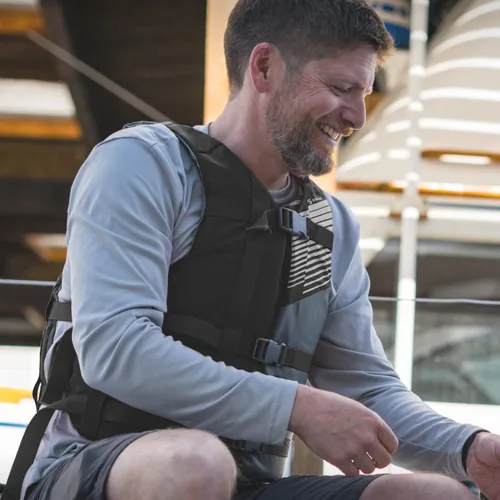 Vista 7 de Stohlquist Universal Fit Adult Life Jacket PFD (4 Pack) Coast Guard Approved, for Men and Women 90+ lbs, Lightweight Neoprene and Adjustable, Ideal