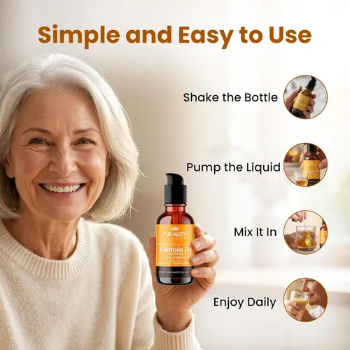 Vista 6 de PURALITY HEALTH Vitamina D3 con suplemento líquido K2, vegano, absorción mejorada liposomal micelle, sin OMG, suministro para 30 días