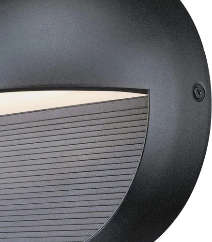 Vista 2 de Westinghouse 6579000 Winslett Transitional One-Light Dimmable LED Outdoor Wall Light Sconce, Dark Sky Friendly, Textured Black Finish, Frosted Glass