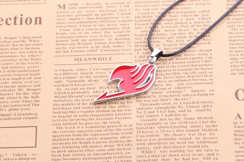 Vista 4 de Collar de aleación de 4 colores con diseño de cola de hada de anime