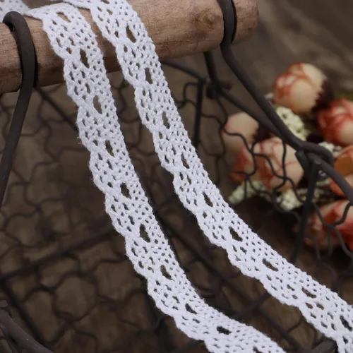 Vista 11 de Cinta de Encaje Beige de 30 Yardas, Ribete de Encaje de Ganchillo de Algodón para Costura, Manualidades, Envoltura de Paquetes de Regalo, Decoración