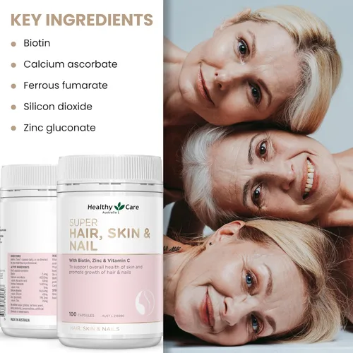 Vista 4 de Healthy Care Super Hair Skin & Nails 100 Cápsulas
