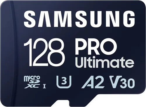Vista 12 de Samsung PRO Ultimate - Tarjeta de memoria microSD y lector, 128 GB microSDXC, hasta 200 MB/s, 4K UHD, UHS-I, Clase 10, U3, V30, A2 para GoPRO Action