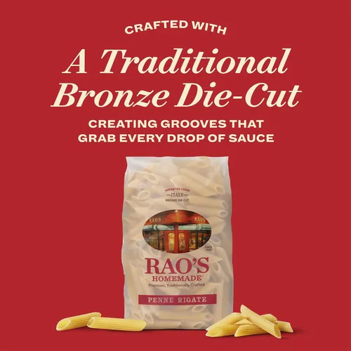 Vista 5 de Rao's Homemade Penne Pasta, 16 oz, tradicionalmente elaborada, calidad premium, de harina de sémola dura, troquelado de bronce tradicional