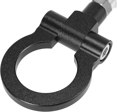 Vista 7 de X AUTOHAUX Gancho de remolque para ojo de anillo de parachoques delantero para coche japonés M18x2.5, negro, aleación de aluminio