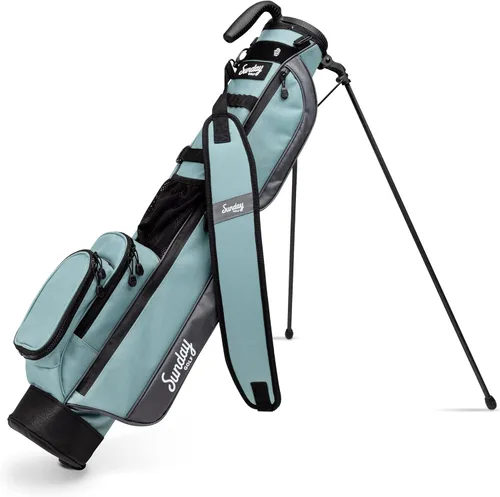 Vista 13 de Sunday Golf Loma Bag - Bolsa de golf ligera con correa y soporte - Bolsa de golf fácil de transportar - Bolsa de pie para el campo de prácticas, par