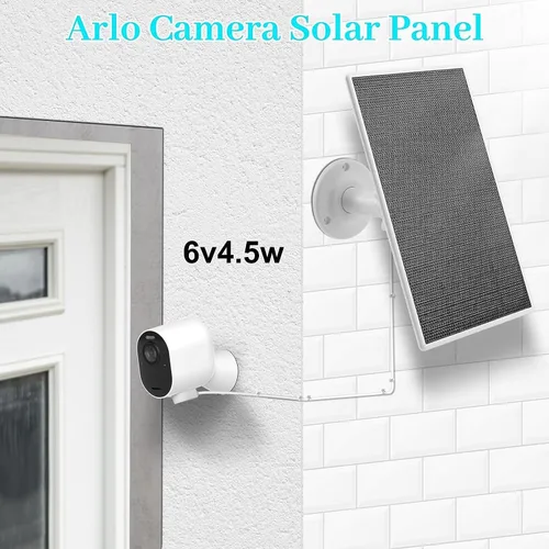 Vista 3 de Cargador de panel solar para cámara Arlo, potencia compatible con Pro 4, Arlo Pro 5S, Pro 3, Floodlight, Ultra 2 y Ultra, cable de 10 pies/9.8 ft