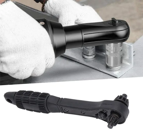 Vista 4 de GOWENIC Llave de trinquete de portabrocas 2 en 1, llave de taladro con mango combinado, llave de trinquete universal para herramienta de sujeción