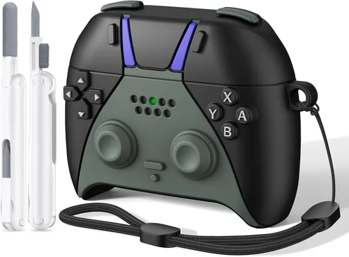 Vista 9 de KOREDA Compatible con estuche AirPods Pro de 2ª/1ª generación con kit de limpieza, funda protectora de silicona con diseño de jugador de juego