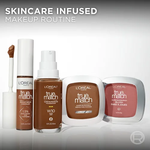 Vista 9 de L'Oreal Paris True Match - Base líquida supermezclable, maquillaje de base líquida de cobertura media, C0.5, ligero, 1 onza líquida