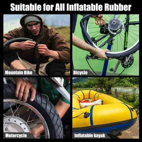 Vista 3 de Kit de reparación de parches para neumáticos interiores de bicicleta, kit de parches de punción de tubo de bicicleta, 30 parches de vulcanización