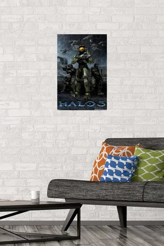 Vista 2 de Trends International Halo 3 - Póster de pared Master Chief, 14.725 x 22.375 pulgadas, versión premium sin marco