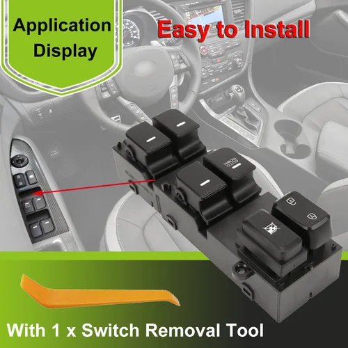 Vista 6 de 93570-2T000 Interruptor de ventana de control eléctrico delantero izquierdo compatible con 2010-2013 Kia Optima Replace# 935702T000, reemplazo