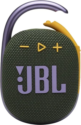 Vista 2 de JBL Paquete de altavoces Bluetooth portátil Clip 4 con bolsa de transporte protectora CCI Deluxe (verde)